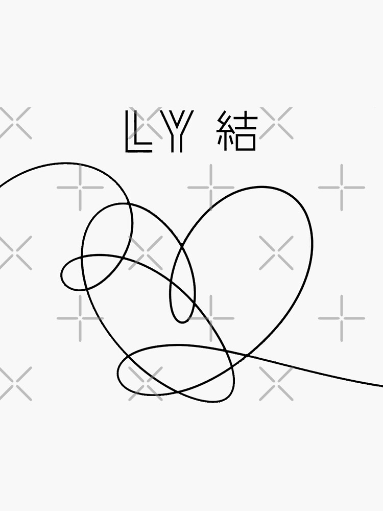 "Bts Heart , Love Yourself" Sticker by toulib Redbubble