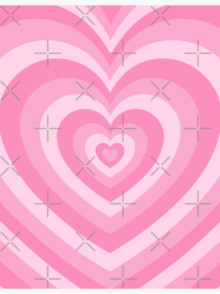 Strawberry Pink Heart Pattern Sticker for Sale by CyrelleLana