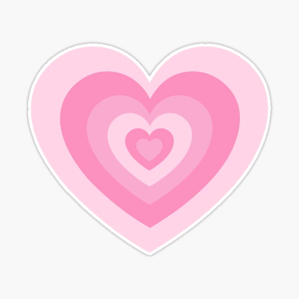PINK PINK HEART Sticker by Monika Strigel