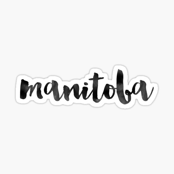 Item preview, Manitoba - Black Ink Calligraphy designed and sold by Anika Todalen.