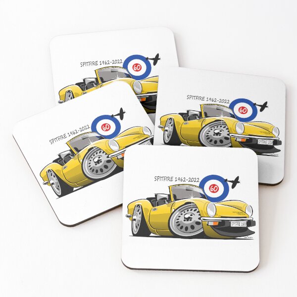 Item preview, Triumph Spitfire 1500 cartoon yellow designed and sold by car2oonz.