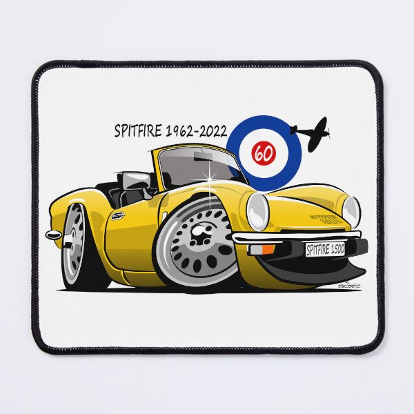 Item preview, Triumph Spitfire 1500 cartoon yellow designed and sold by car2oonz.
