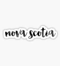 Nova Scotia - Black Ink Calligraphy Sticker