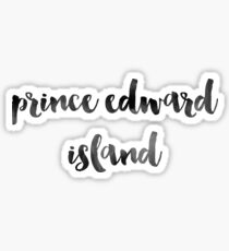 Prince Edward Island - Black Ink Calligraphy Sticker