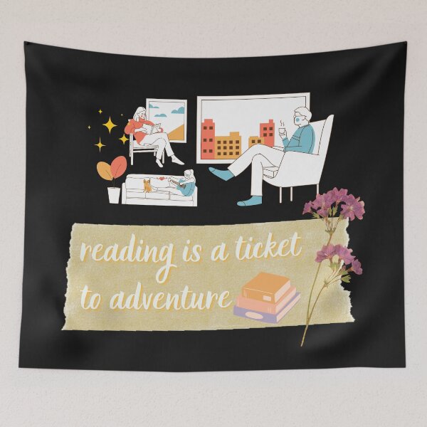 Item preview, Reading is a ticket to adventure - reading is a ticket to adventure art designed and sold by Mintminz.