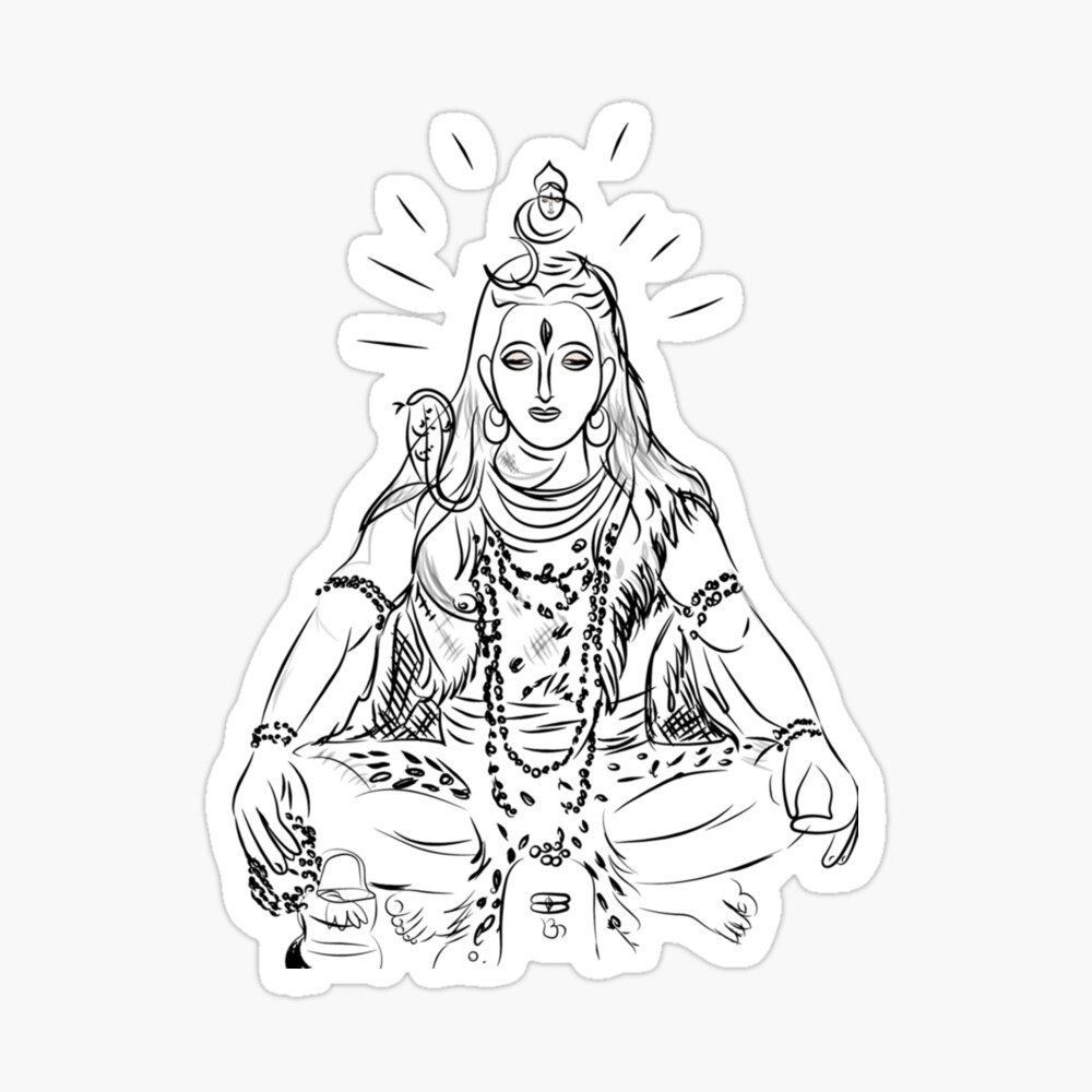 How to draw Lord Shiva | Easy drawing of lord Lord Mahadev | Step by step  Lord Shiva drawing - YouTube