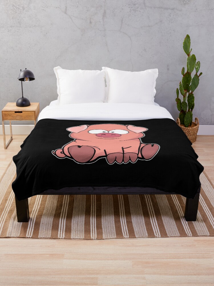 Cute Pig Lover Gift Women Farm Animals Kids Swine Pig Throw Blanket