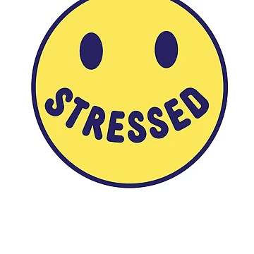 Artwork thumbnail, Stressed Smiley Face Sticker by Samit23