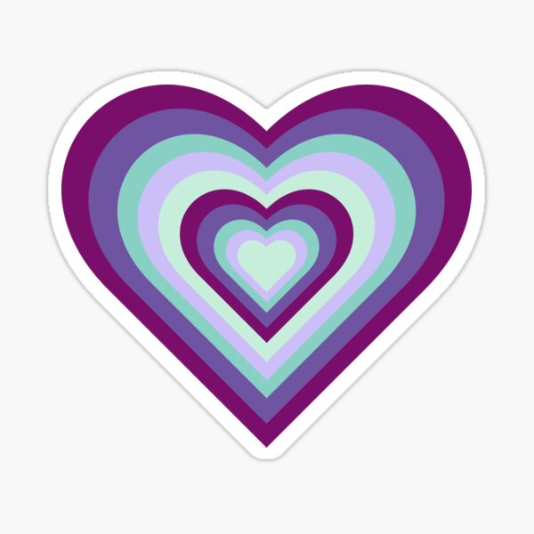 Hypnotic Purple Hearts Art Print by Simple Decor