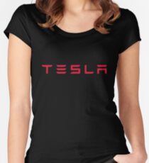 tesla Women's Fitted Scoop T-Shirt