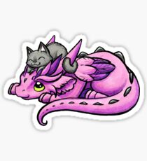 Pegatina Dragón con Kitty Friend