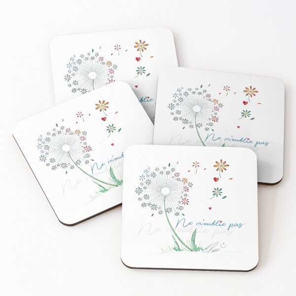 Item preview, Illustration flower, Forget me not, alzheimer diease handmade by Pascale Breton designed and sold by Pascale Breton.