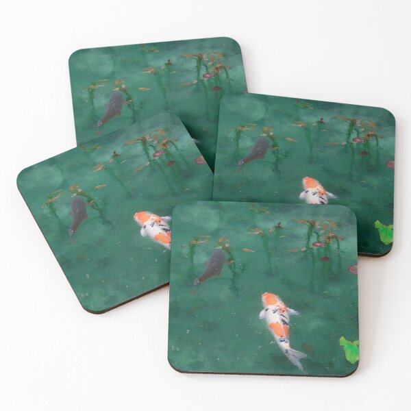Item preview, Two Koi Fish in a Pond Photograph designed and sold by Happy-Trails.