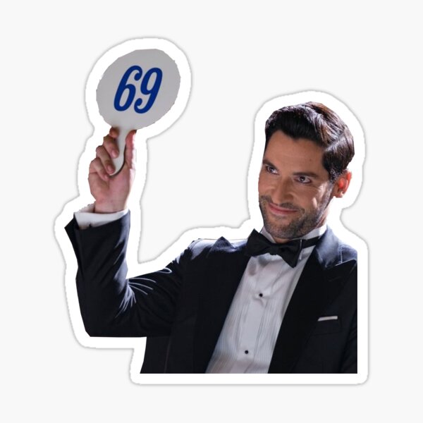 Item preview, Lucifer 69 sign sticker designed and sold by amaborkowska.
