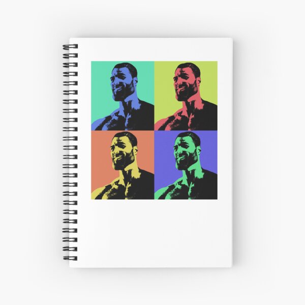 Giga chad, pepe chad, virgin set Spiral Notebook for Sale by T-Look