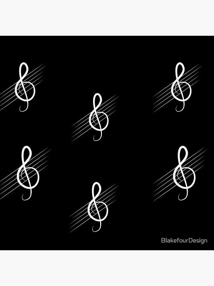 Thumbnail 5 of 5, Coasters (Set of 4), Treble Clef Music pattern designed and sold by BlakefourDesign.