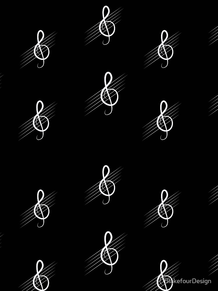 Thumbnail 3 of 3, Scarf, Treble Clef Music pattern designed and sold by BlakefourDesign.