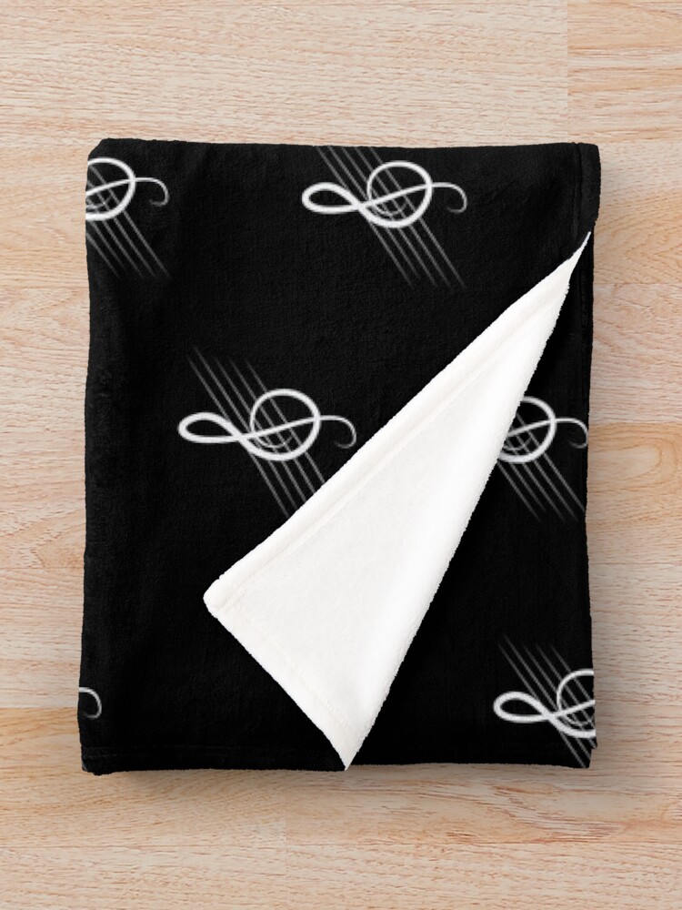 Thumbnail 3 of 6, Throw Blanket, Treble Clef Music pattern designed and sold by BlakefourDesign.