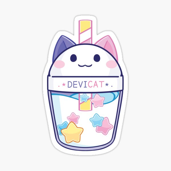 Item preview, CandiCat Boba Tea • 2021 designed and sold by Devi Cat.