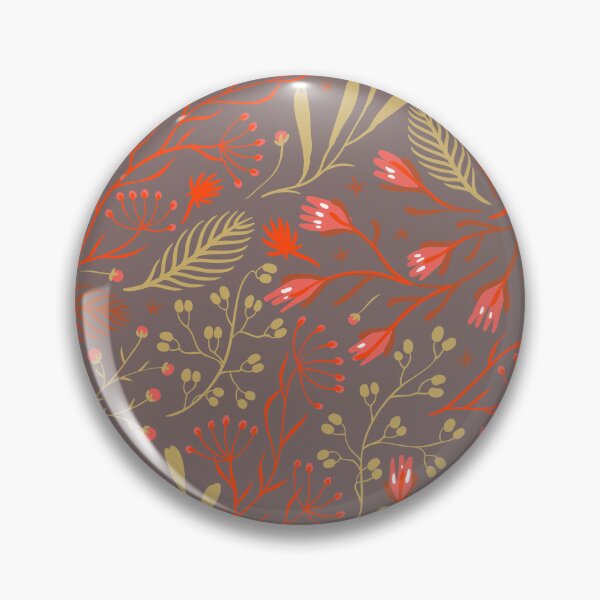 Item preview, Orange And Brown Swirly Botanical Wildflowers Pattern designed and sold by RihabPrint.