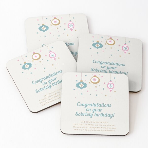 Item preview, Sobriety Birthday - AA Congratulations with baubles designed and sold by superbling.