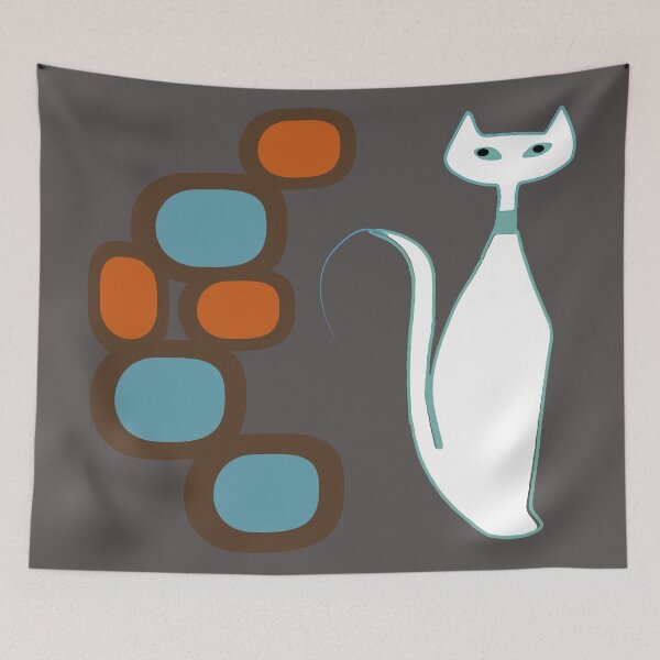 Item preview, Atomic Kitty surrounded by Stepping Stones designed and sold by LisWilliams.