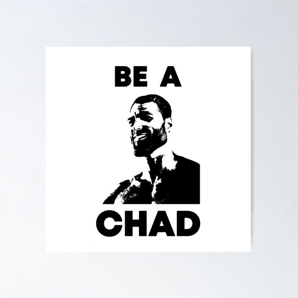 Giga Chad smiling Poster for Sale by Sr-vinnce