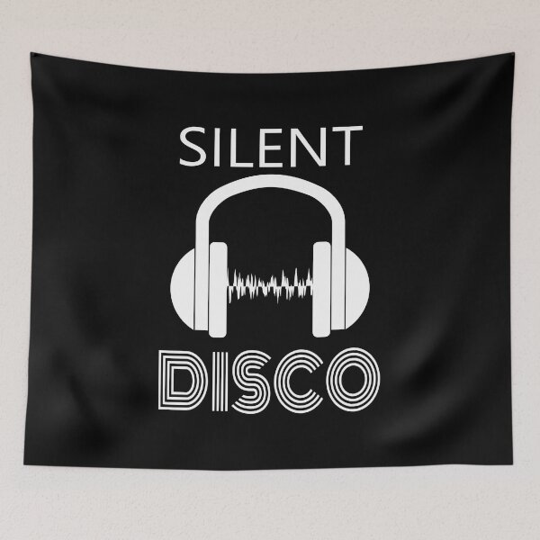 Item preview, White Black Silent Disco designed and sold by SunnyBrand.