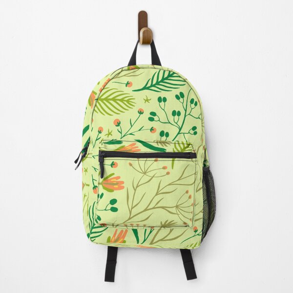 Item preview, Green Swirly Botanical Wildflowers Pattern Leaves designed and sold by RihabPrint.