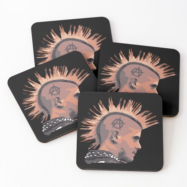 Item preview, Punk Rock stylised image with Mohican and Anarchy Symbol designed and sold by peterpaz.