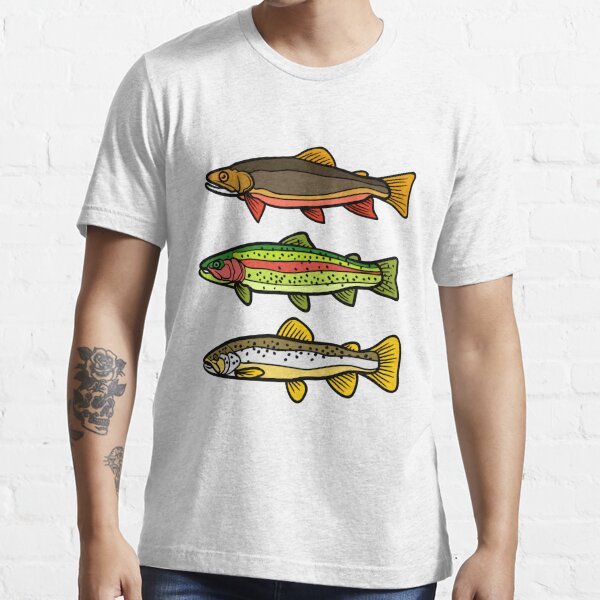  Rainbow Trout Fishing Long Sleeve T-Shirt F&B, Ash Grey, S :  Clothing, Shoes & Jewelry