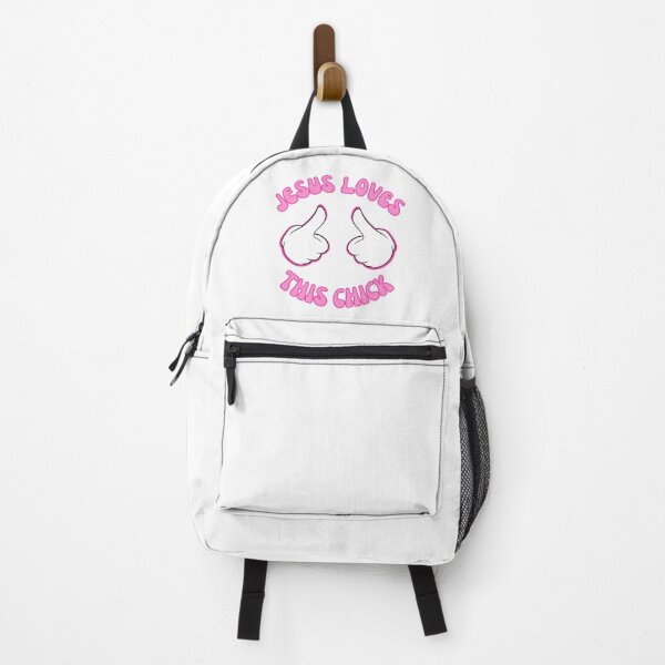 Item preview, Funny Jesus loves this chick, pointing thumbs designed and sold by Emily Roberts.
