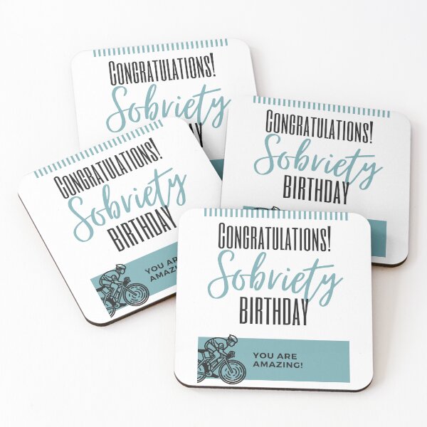 Item preview, Sobriety Birthday - AA Congratulations blue designed and sold by superbling.