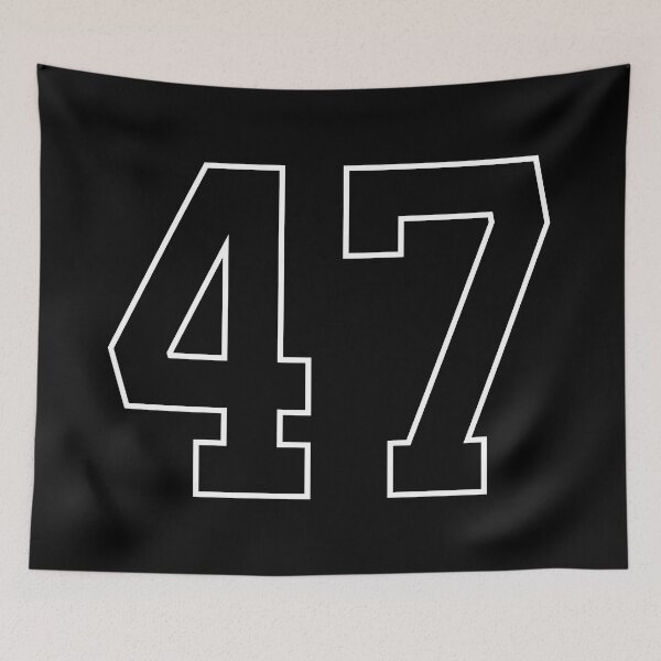 Item preview, Black Number 47 lucky sports jersey forty seven designed and sold by HeavyStyle.