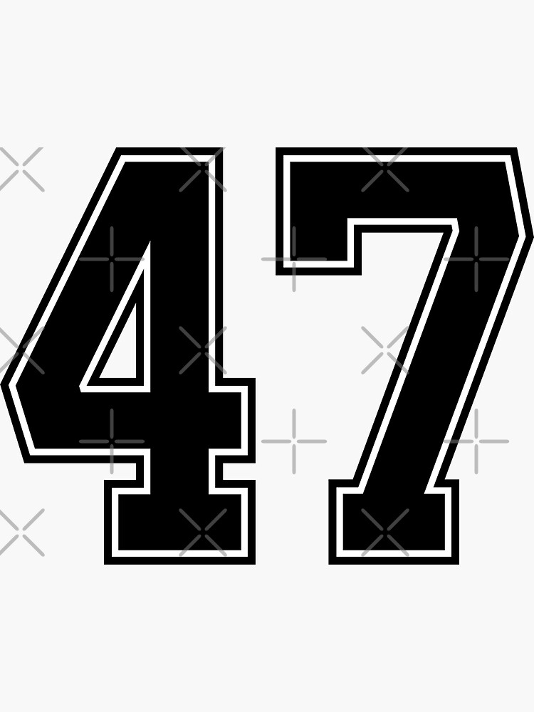 Black Number 42 lucky sports jersey forty two Sticker for Sale by  HeavyStyle