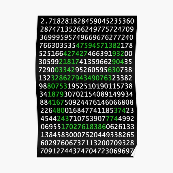 e-euler-number-poster-for-sale-by-ultrinik-redbubble