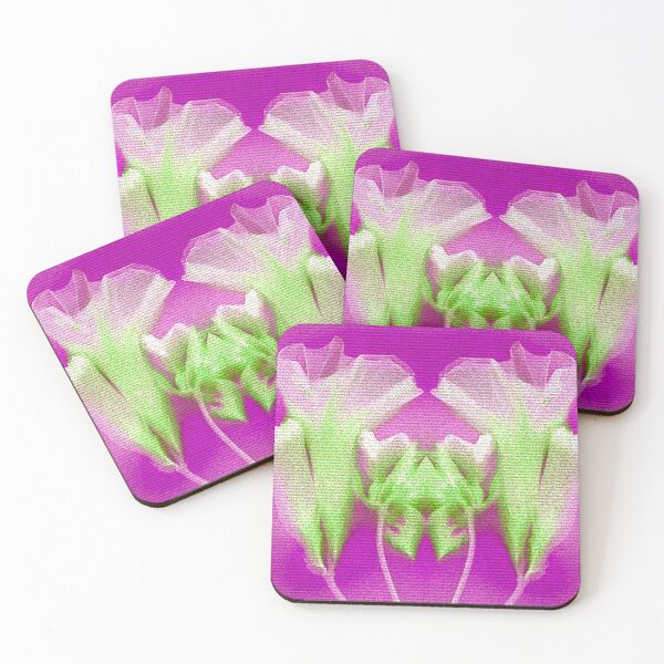 Item preview,  Solarpunk Glitch Flowers Purple and Green Vaporwave designed and sold by BioDigital-Jazz.