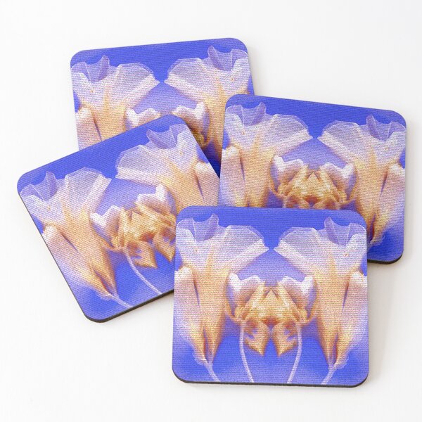 Item preview, Solarpunk Glitch Flowers Blue and Orange Vaporwave designed and sold by BioDigital-Jazz.