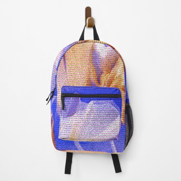 Item preview, Solarpunk Glitch Flowers Blue and Orange Vaporwave designed and sold by BioDigital-Jazz.