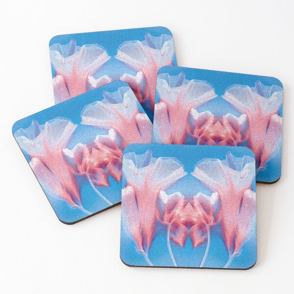 Item preview, Ethereal Vaporwave Glitch Art Florals Blue and Pink designed and sold by BioDigital-Jazz.