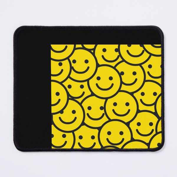 Item preview, Smiley face happy face pattern yellow Smile seventies eighties 70s 80s repeat designed and sold by Draculaura2009.