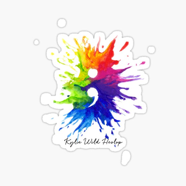 Watercolor Semi-Colon Project Rainbow Splash, Hand Painted Design Sticker
