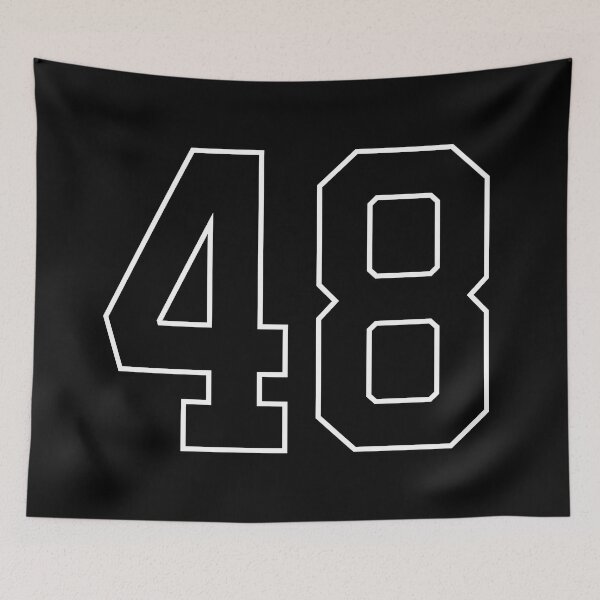 Item preview, Black Number 48 lucky sports jersey forty eight designed and sold by HeavyStyle.