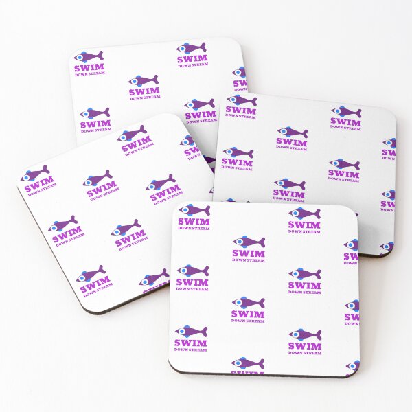 Item preview, Swim Downstream Purple Fish designed and sold by JerseyBoysTees.