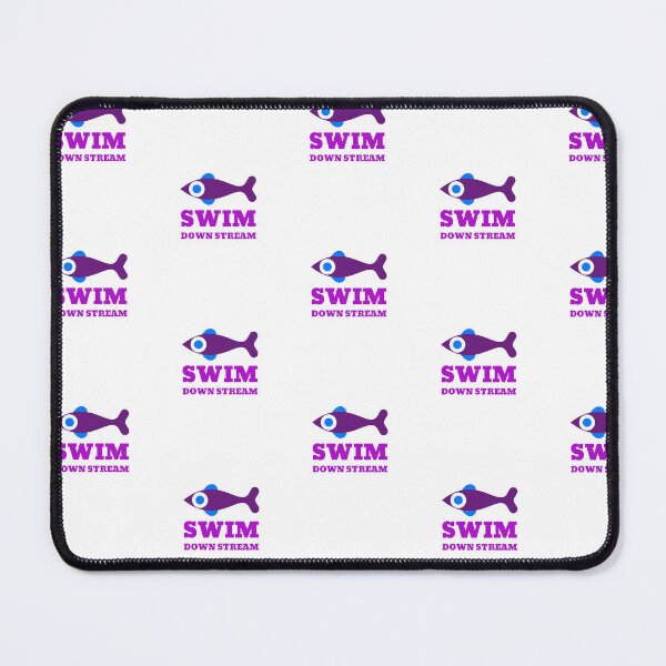 Item preview, Swim Downstream Purple Fish designed and sold by JerseyBoysTees.