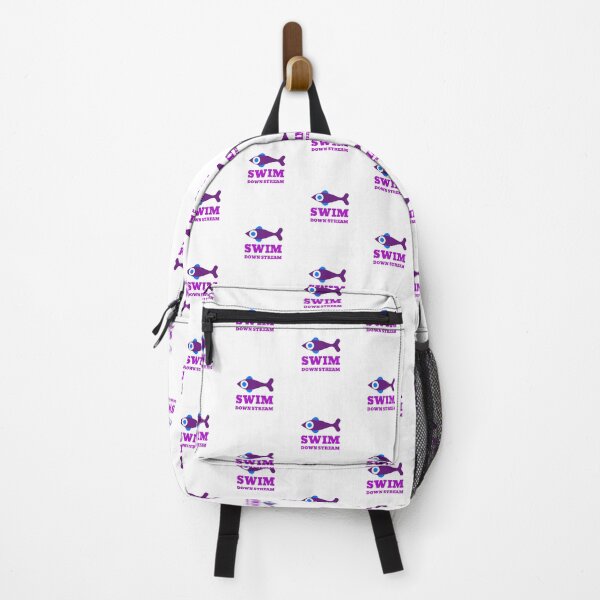Item preview, Swim Downstream Purple Fish designed and sold by JerseyBoysTees.