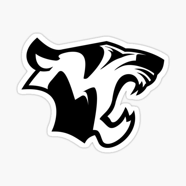 Ecole du tigre Black & White Sticker