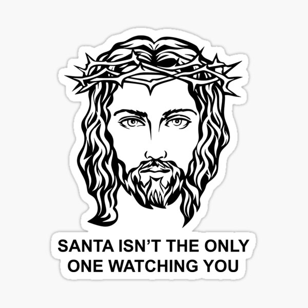 Jesus is watching you Sticker for Sale by inferno72