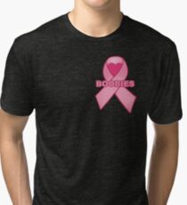 Boobies Ribbon Tri-blend T-Shirt