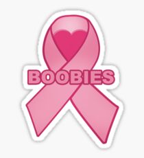 Boobies Ribbon Sticker